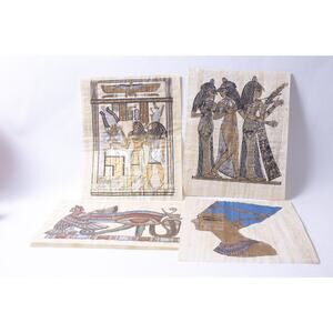 Ancient Egypt Art on Genuine Papyrus 14x11 Wall Hanging ~ 260302-WH 898